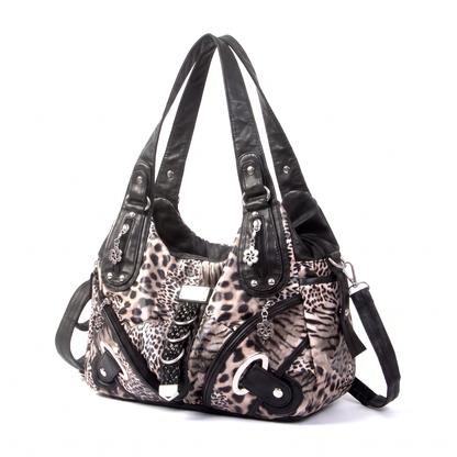 Women's Vegan Leather Hobo Bag, three-quarter view