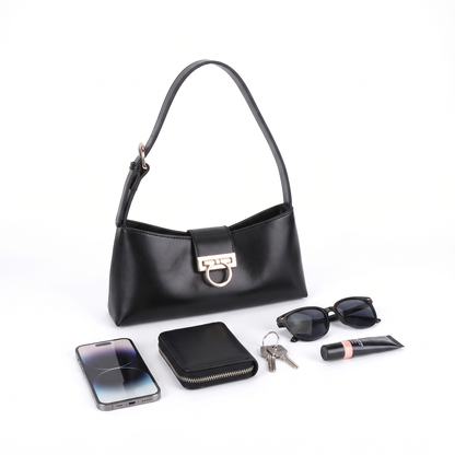 Women's Faux Leather Shoulder Bag, what fits inside