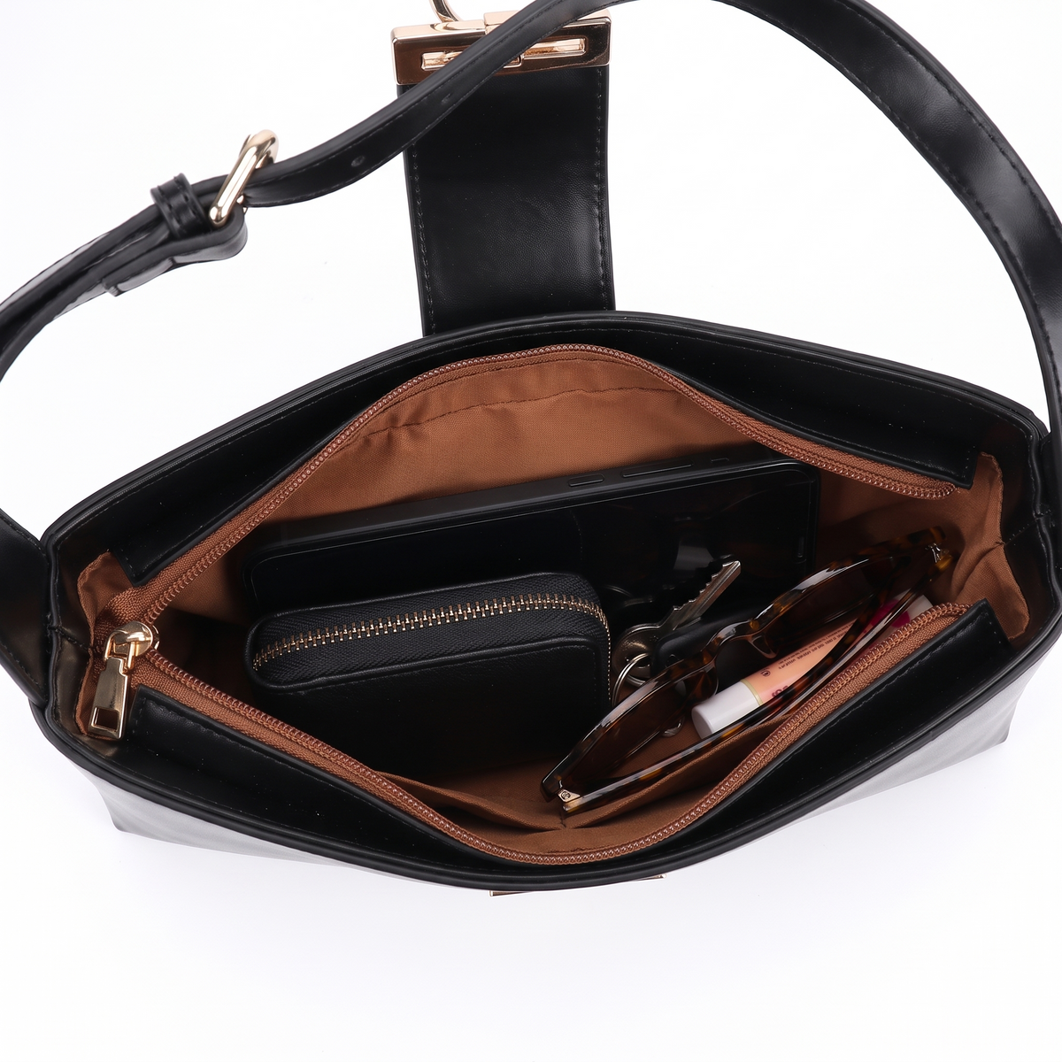 Women's Faux Leather Shoulder Bag, interior