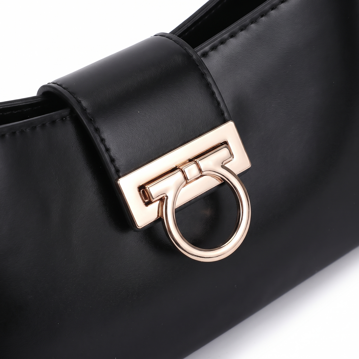 Women's Faux Leather Shoulder Bag, hardware close-up