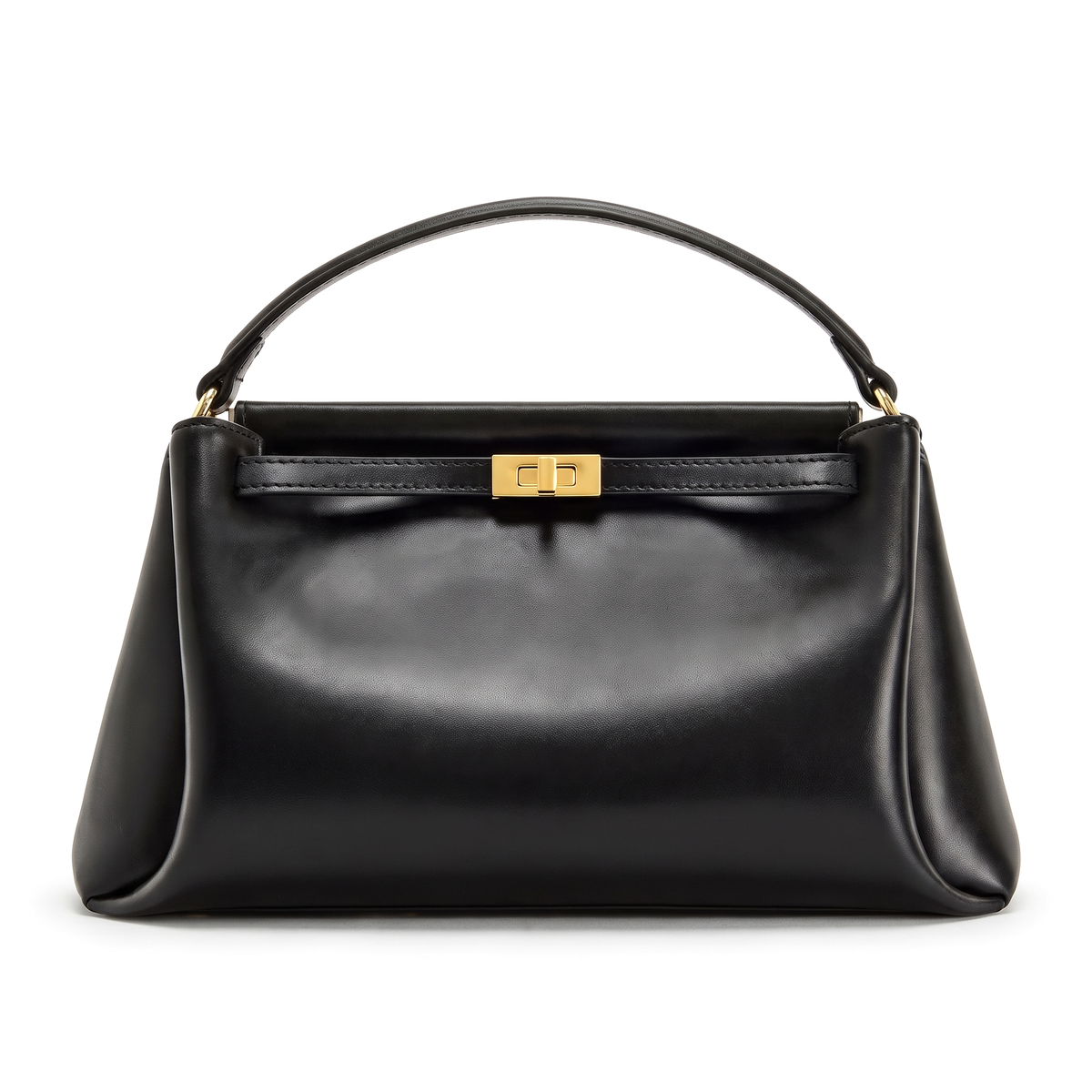 Women's Faux Leather Top Handle Bag, front view