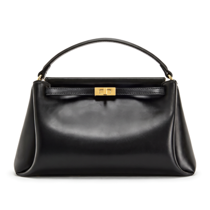 Women's Faux Leather Top Handle Bag, front view