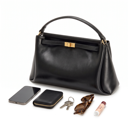 Women's Faux Leather Top Handle Bag, what fits inside