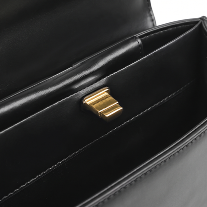 Women's Faux Leather Top Handle Bag, hardware close-up