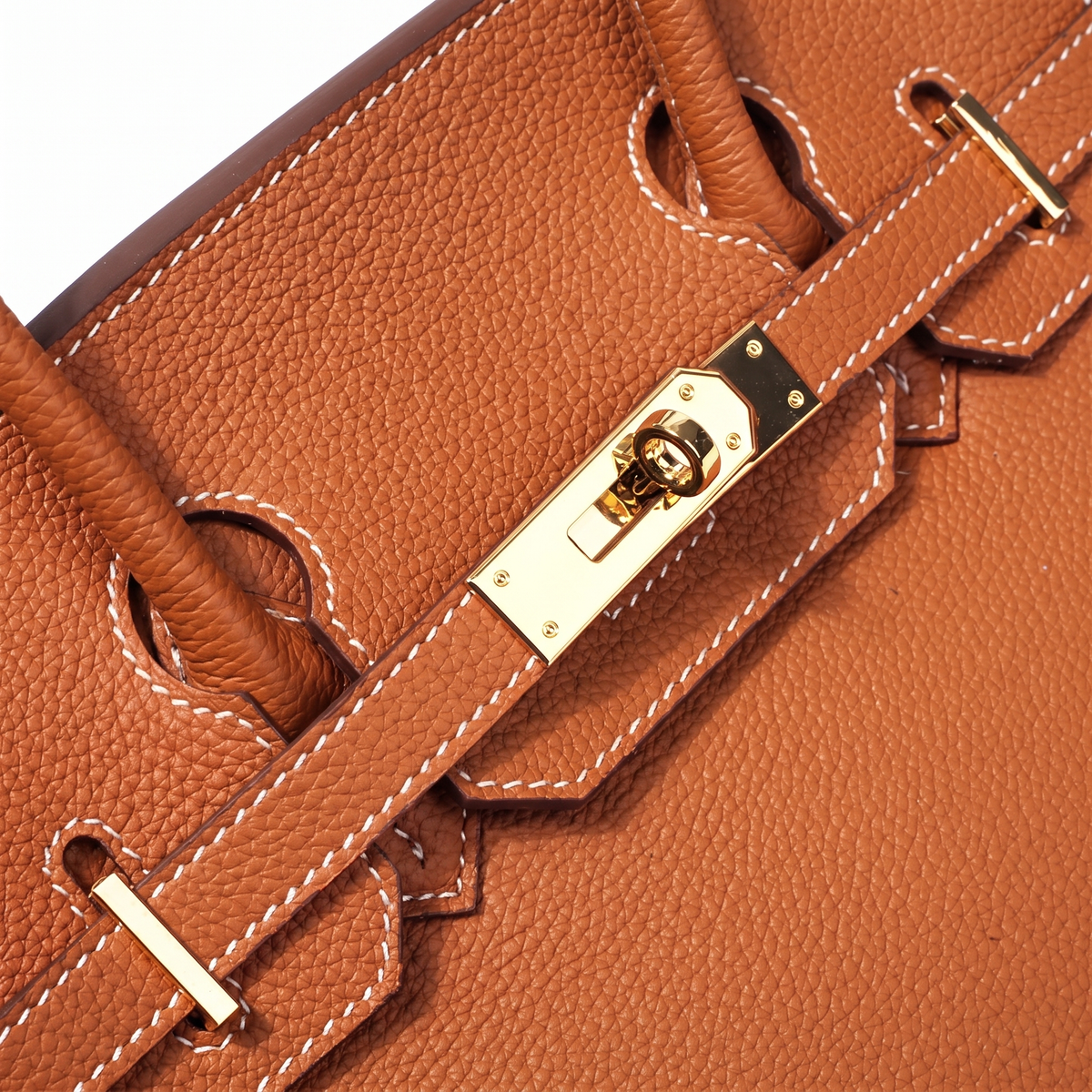 Women's Faux Leather Turn-Lock Top Handle Bag, hardware close-up