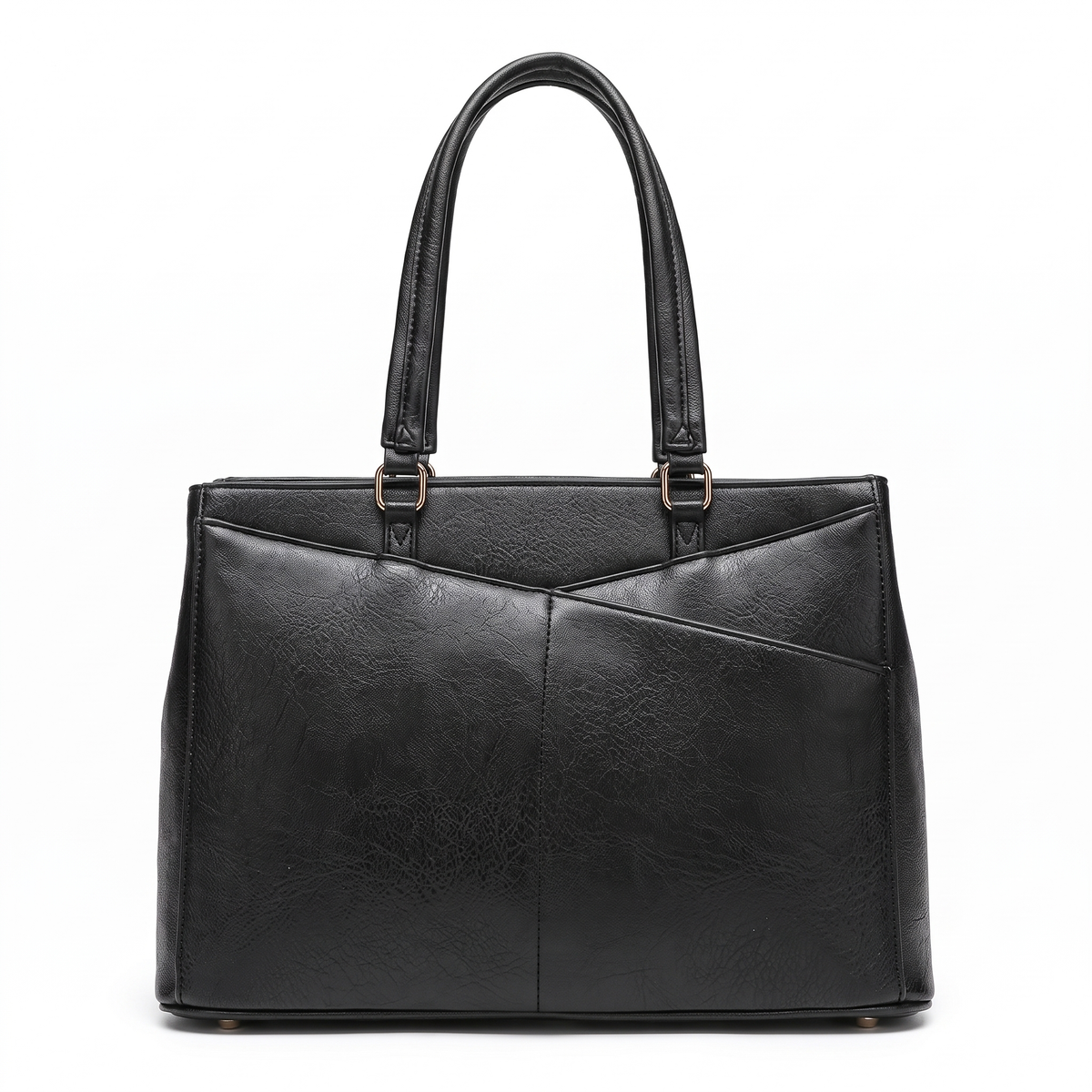 Women's Faux Leather Work Tote Bag, front view