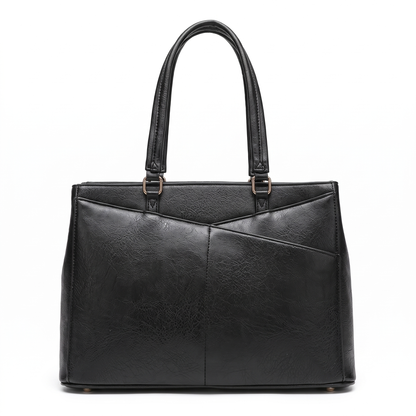 Women's Faux Leather Work Tote Bag, front view