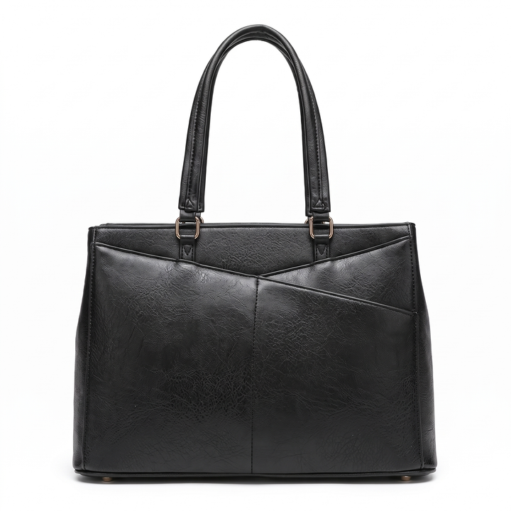 Women's Faux Leather Work Tote Bag, front view
