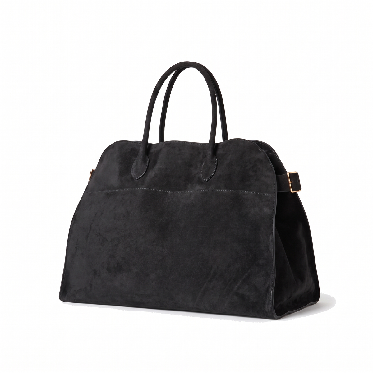 Women's Faux Suede Top Handle Tote Bag, three-quarter view