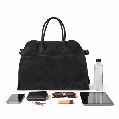 Women's Faux Suede Top Handle Tote Bag, what fits inside
