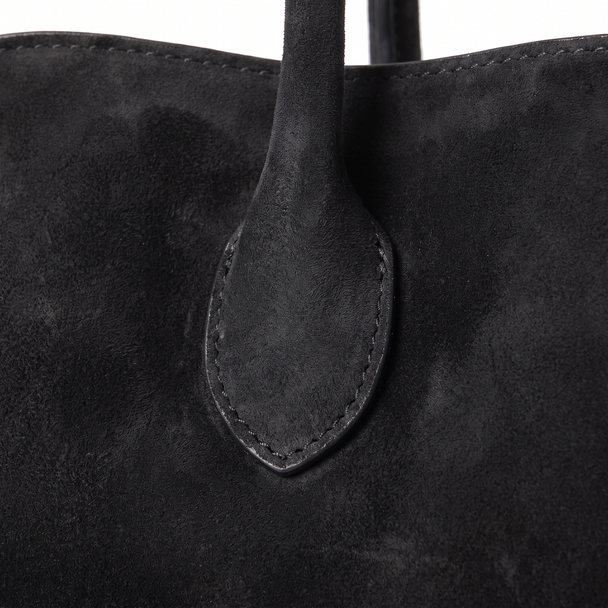 Women's Faux Suede Top Handle Tote Bag, hardware close-up