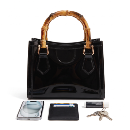 Women's Glossy Jelly Mini Tote Bag, what fits inside