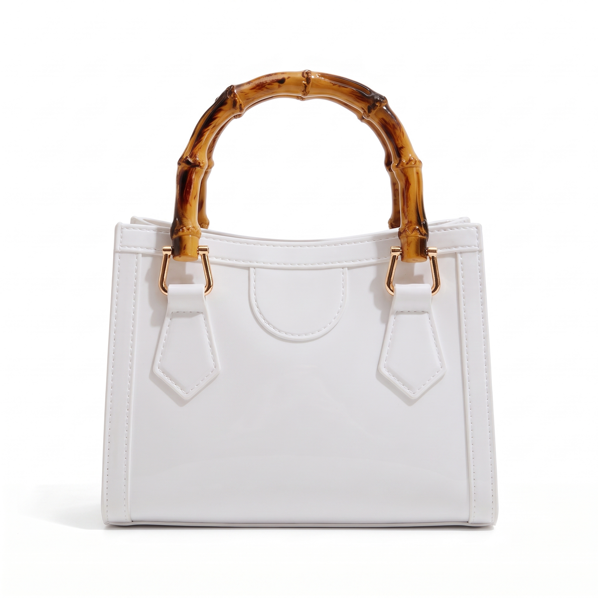 Women's Glossy Jelly Mini Tote Bag in White