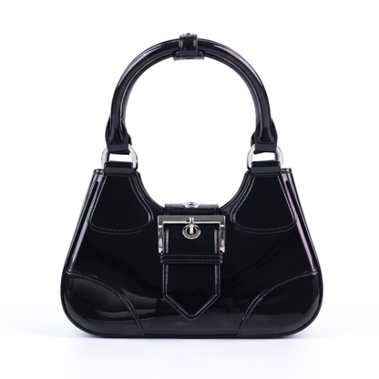 Women's Glossy Jelly Top Handle Bag, front view