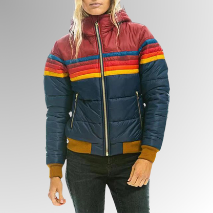 Women's Jacket | Quilted Puffer Style in Blue
