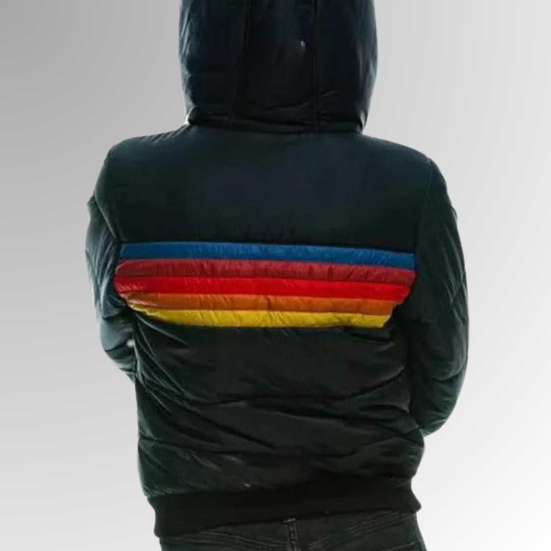 Women's Jacket | Quilted Puffer Style in Black, another view