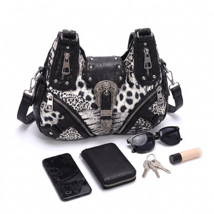 Women's Leopard Print Hobo Bag, what fits inside