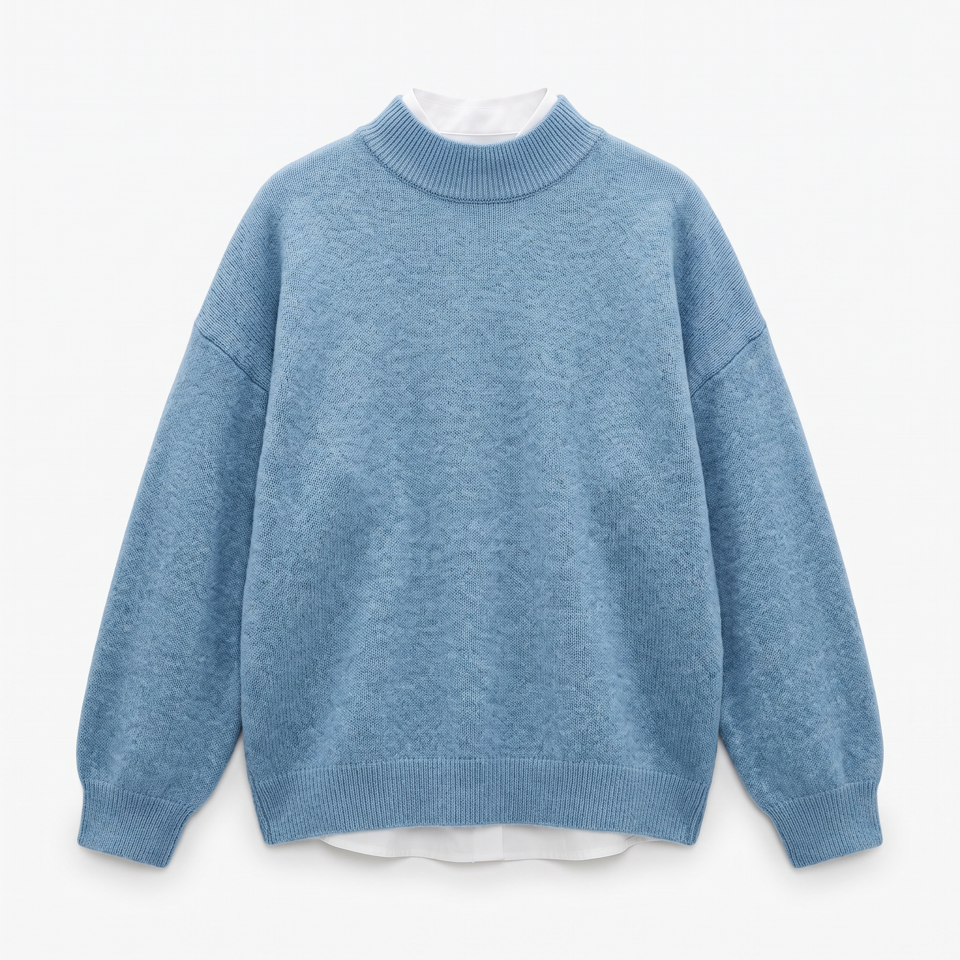 Sunoire womens loose fit cashmere sweater garment flatlay 01