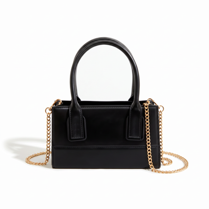 Women's Matte Faux Leather Mini Top Handle Bag, front view