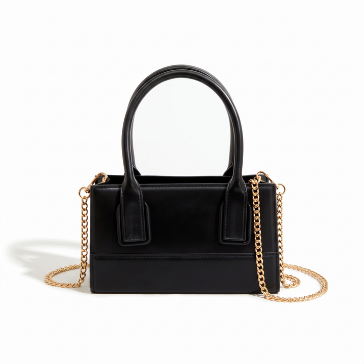 Women's Matte Faux Leather Mini Top Handle Bag, front view