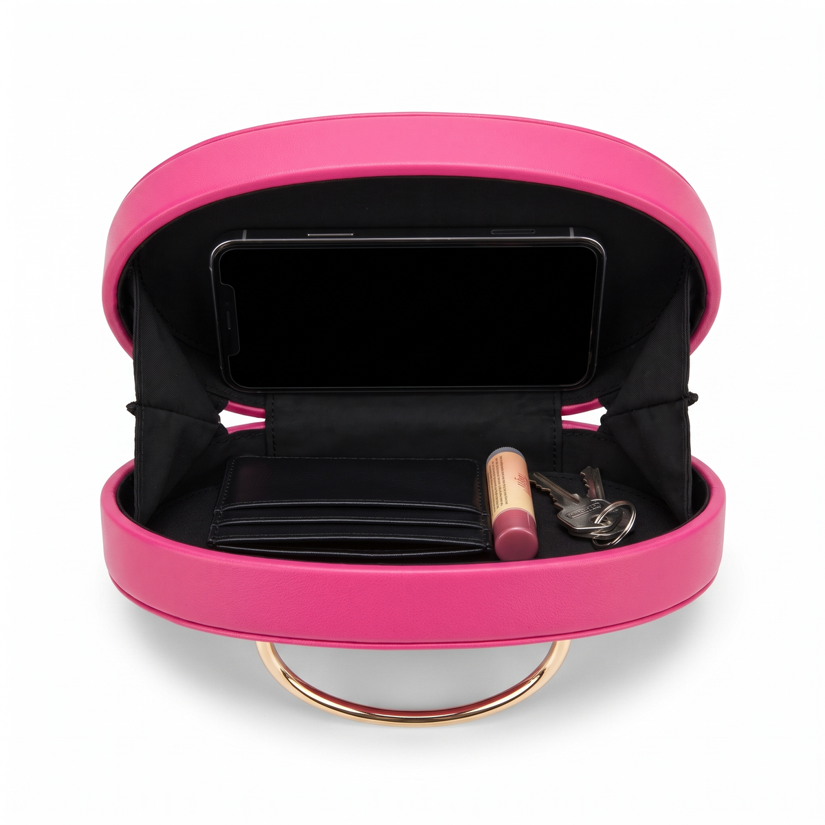 Women's Oval Box Clutch, interior