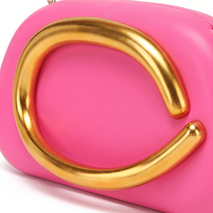 Women's Oval Box Clutch, detail close-up
