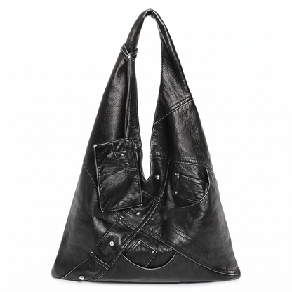 Women's Patchwork Faux Leather Hobo Bag, front view