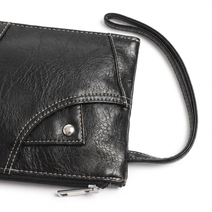Women's Patchwork Faux Leather Hobo Bag, hardware close-up