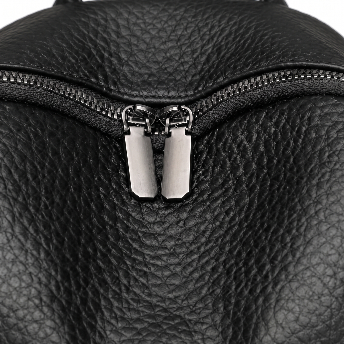 Women's Pebbled Faux Leather Backpack, hardware close-up