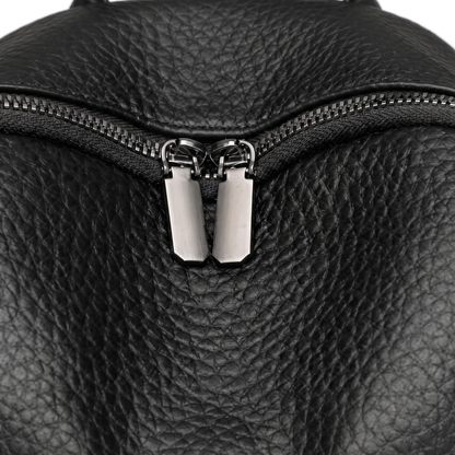 Women's Pebbled Faux Leather Backpack, hardware close-up
