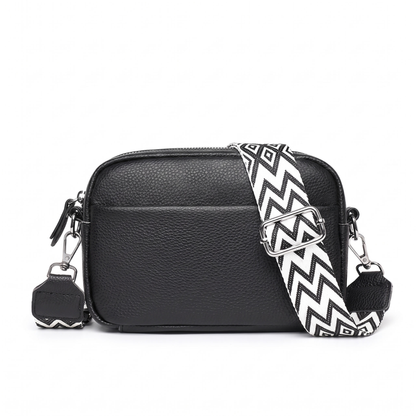 Women's Pebbled Faux Leather Box Crossbody Bag, front view