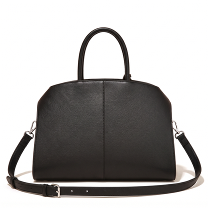 Women's Pebbled Faux Leather Top Handle Bag, back view