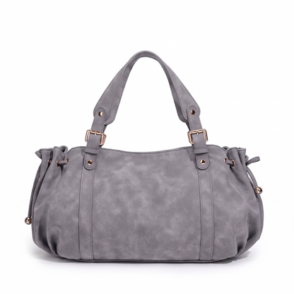 Women's Ruched Faux Suede Hobo Bag, front view