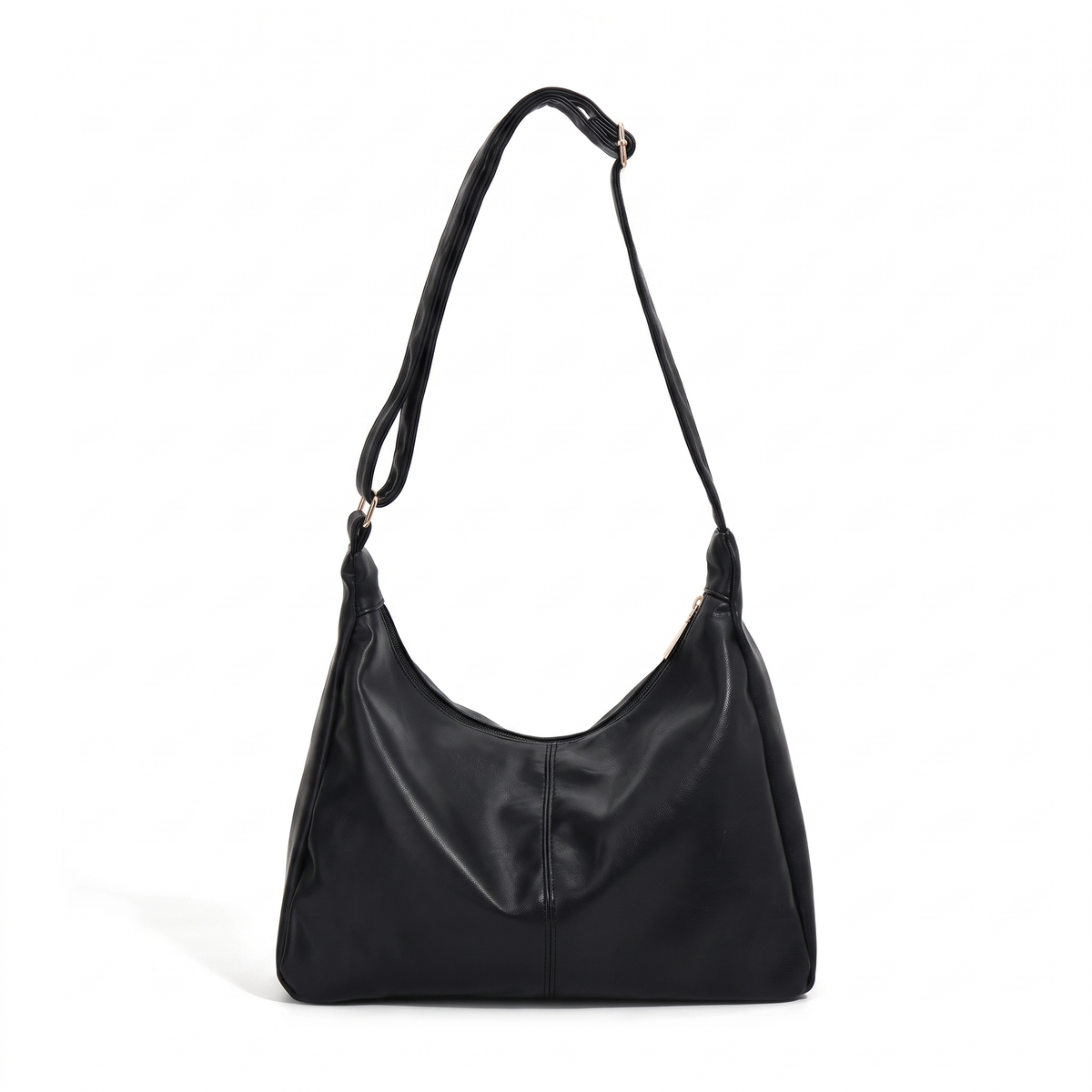 Women's Slouchy Faux Leather Hobo Bag, front view