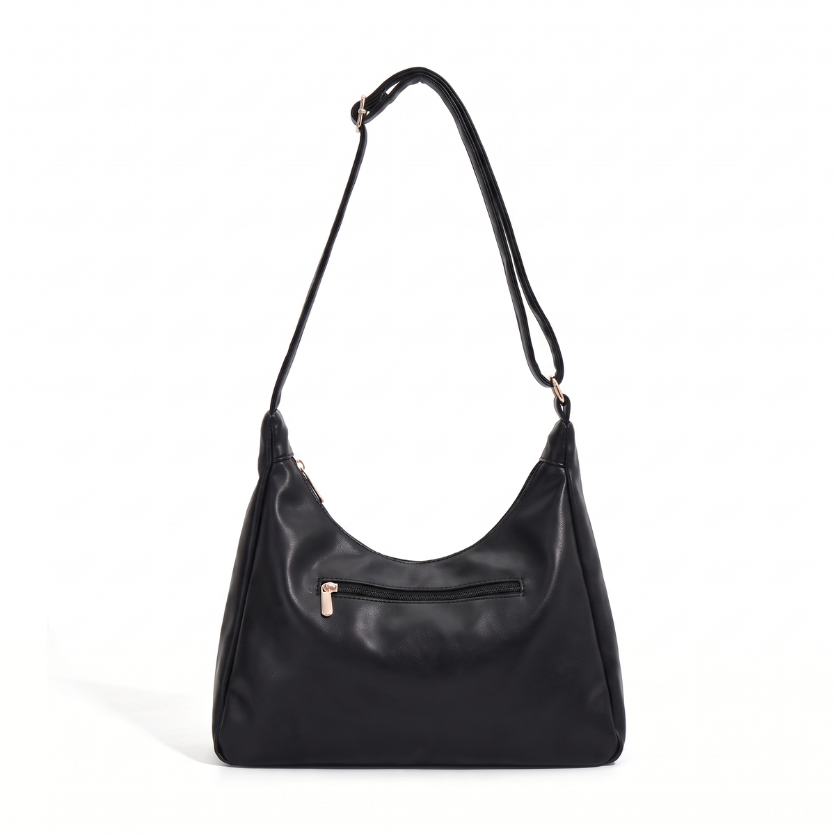 Women's Slouchy Faux Leather Hobo Bag, back view