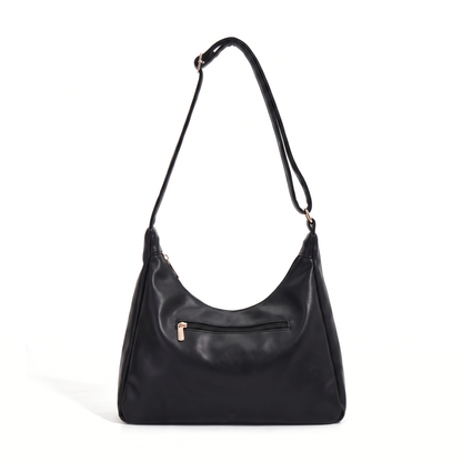 Women's Slouchy Faux Leather Hobo Bag, back view