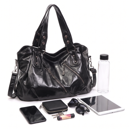 Women's Slouchy Vegan Leather Hobo Bag, what fits inside