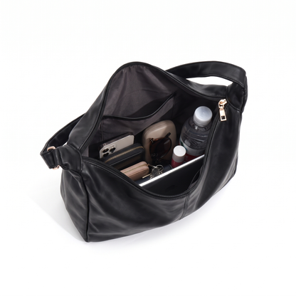 Women's Slouchy Faux Leather Hobo Bag, interior