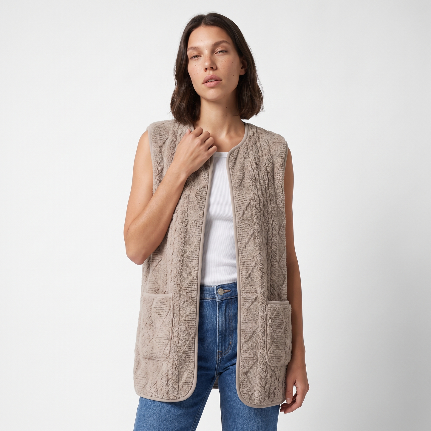womens-textured-longline-sleeveless-vest-top-front-crop-01.png