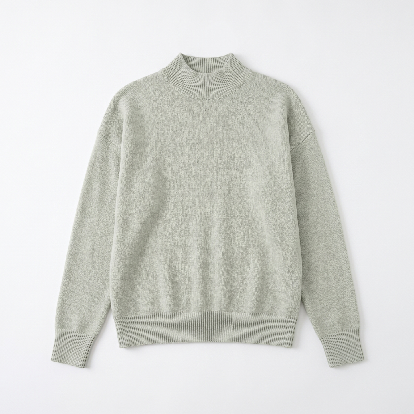 Sunoire womens turtleneck knit sweater garment flatlay 01