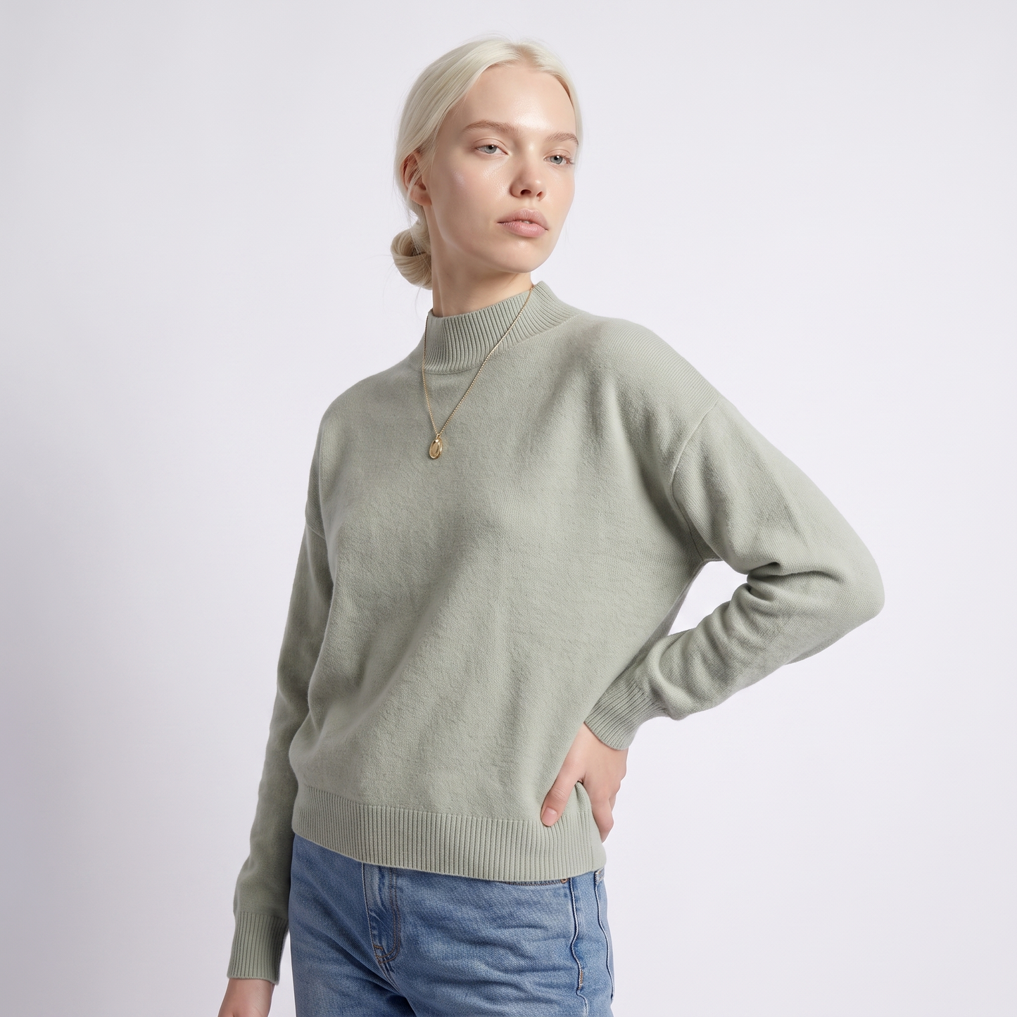 Sunoire womens turtleneck knit sweater top alt crop 1 01