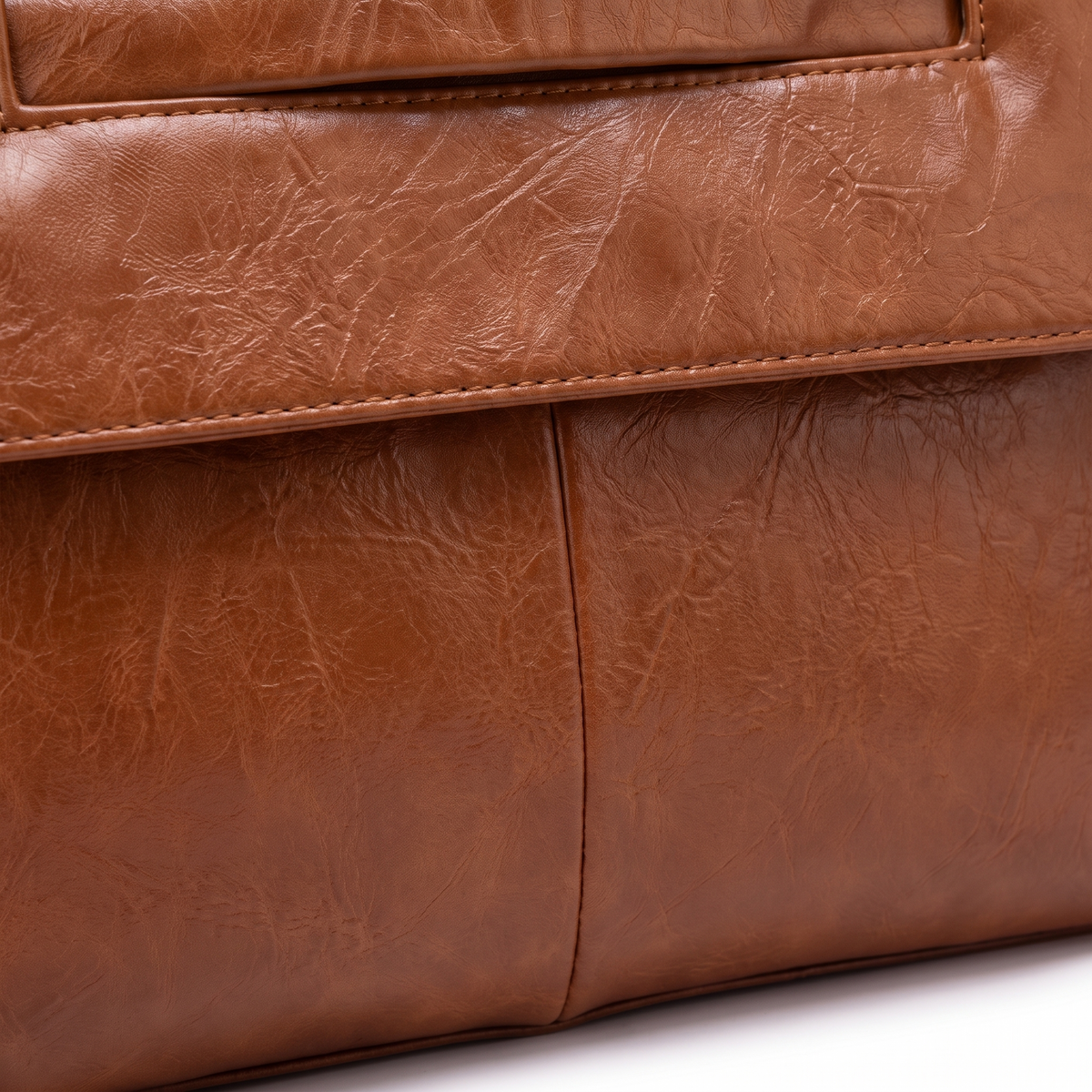 Women's Washed Faux Leather Envelope Clutch, detail close-up