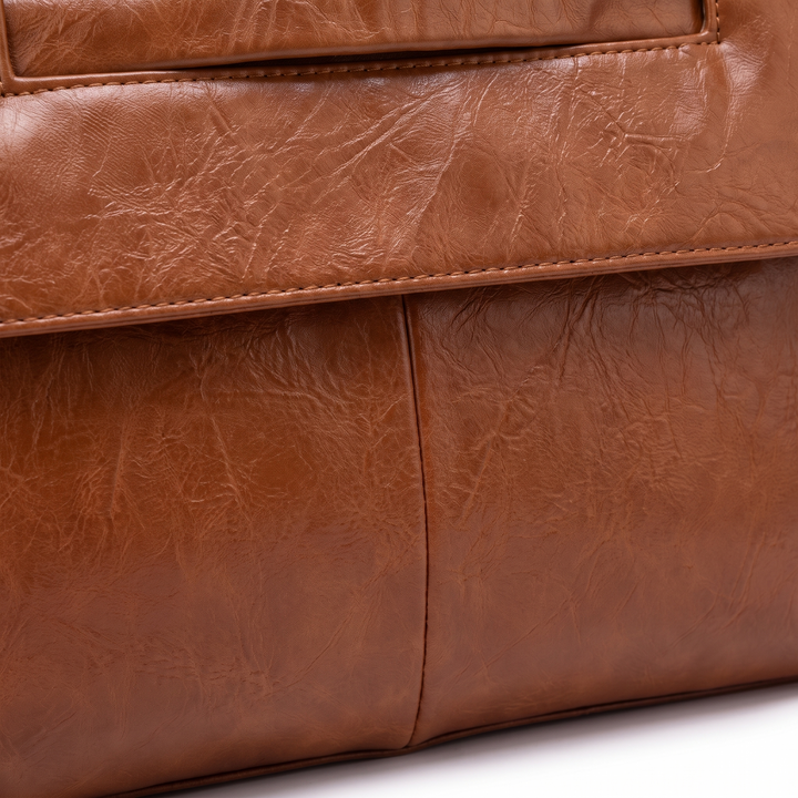 Women's Washed Faux Leather Envelope Clutch, detail close-up
