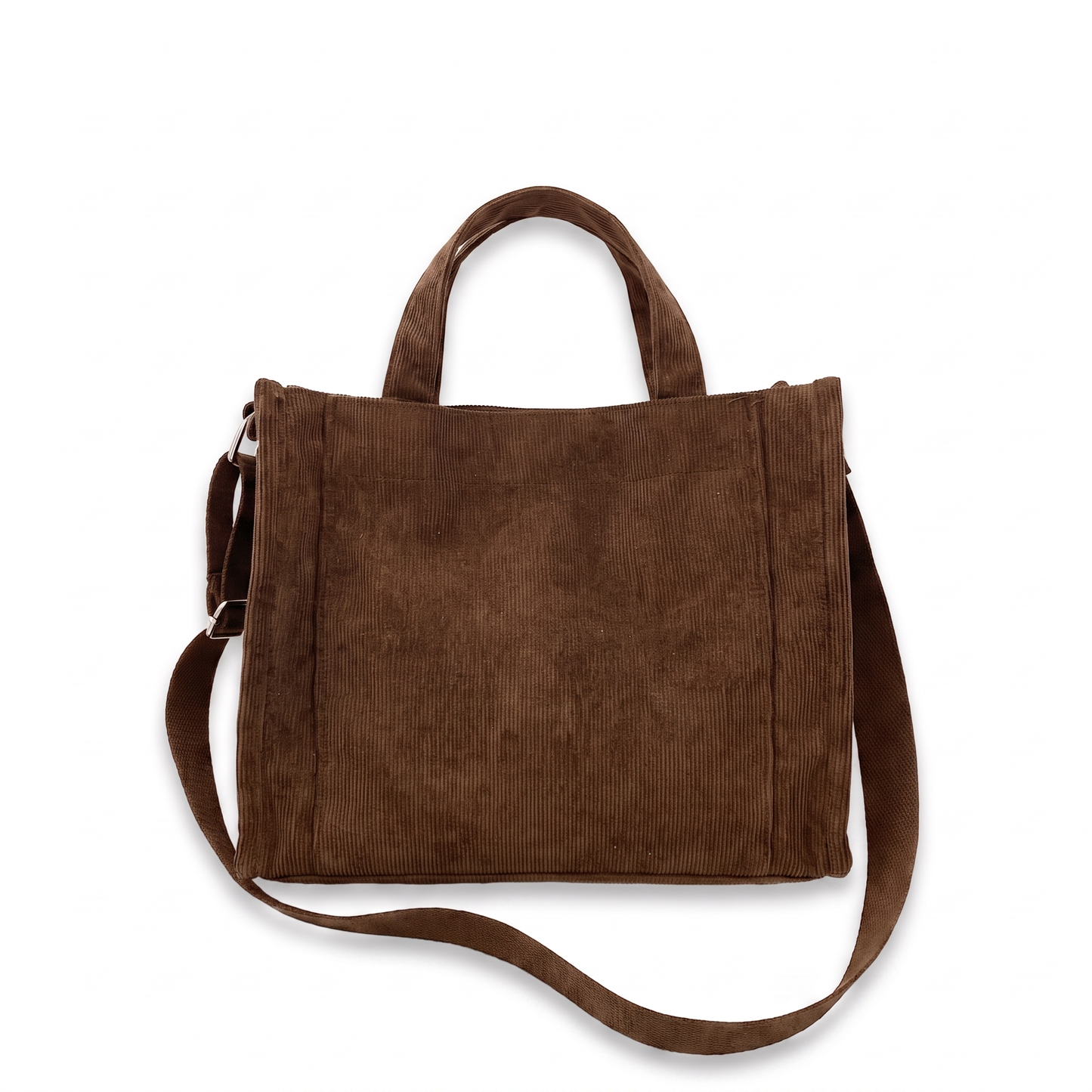 Sunoire wren black corduroy tote bag colorway brown front hero 01