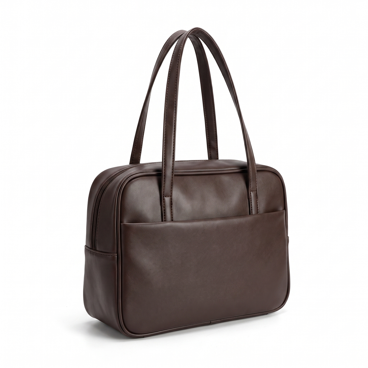 Sunoire wren brown vintage underarm bag side view 01