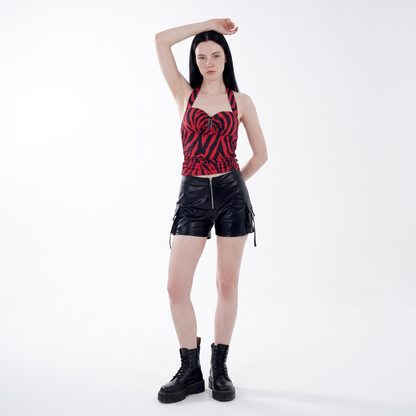 Sunoire zebra halter top and cargo shorts set front hero 01