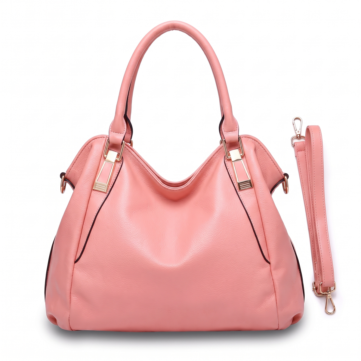 Sunoire zipper pu beg jinjing soft durable womens bag ladies bag colorway pink